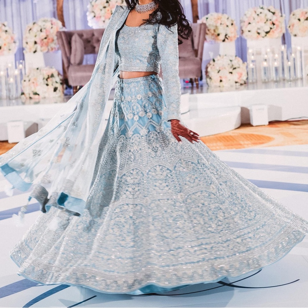 Baby blue Lehenga